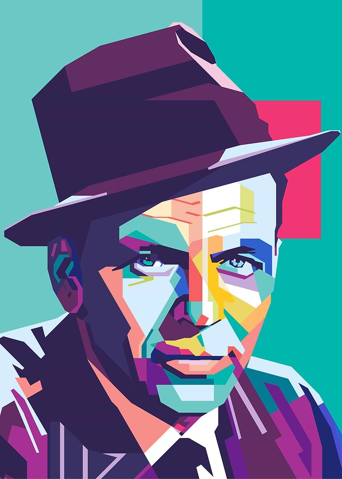 Frank Sinatra Pop Art WPAP Portrait