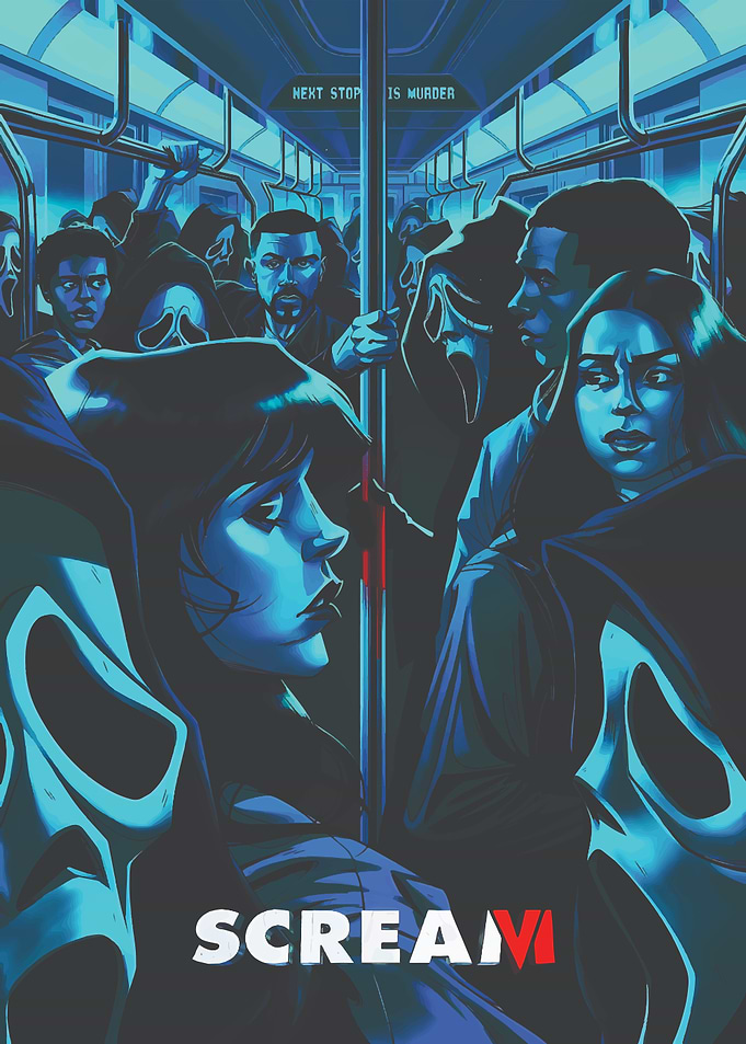 Scream VI Movie Poster Subway Scene