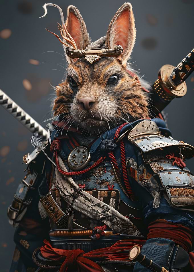 Rabbit Samurai Warrior