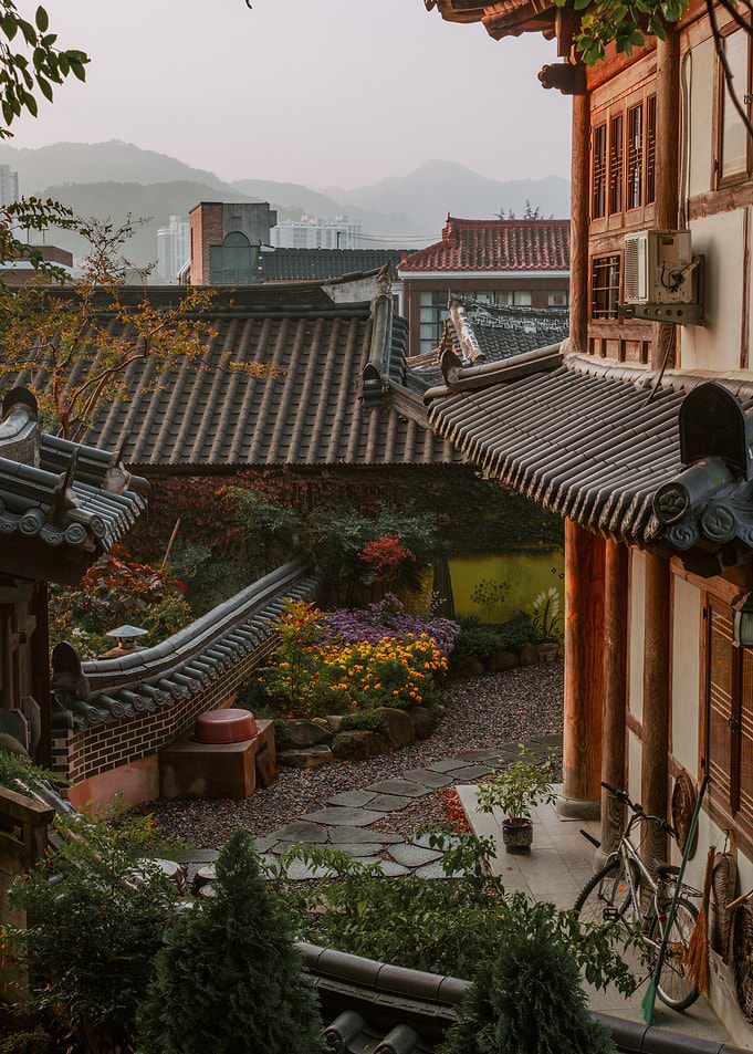 Traditional Korean courtyard in Jeonju