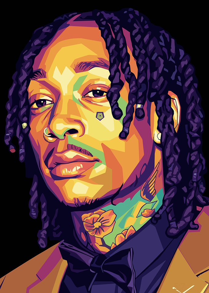 Wiz Khalifa Portrait Pop Art
