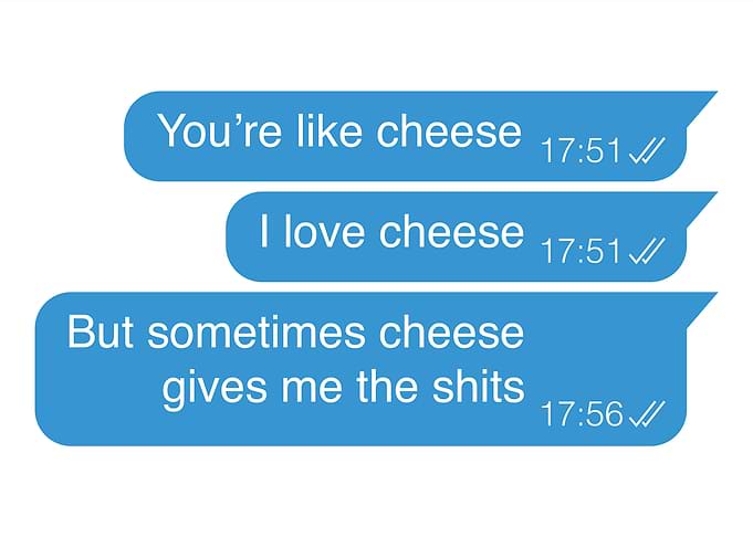 Funny Text Message About Cheese