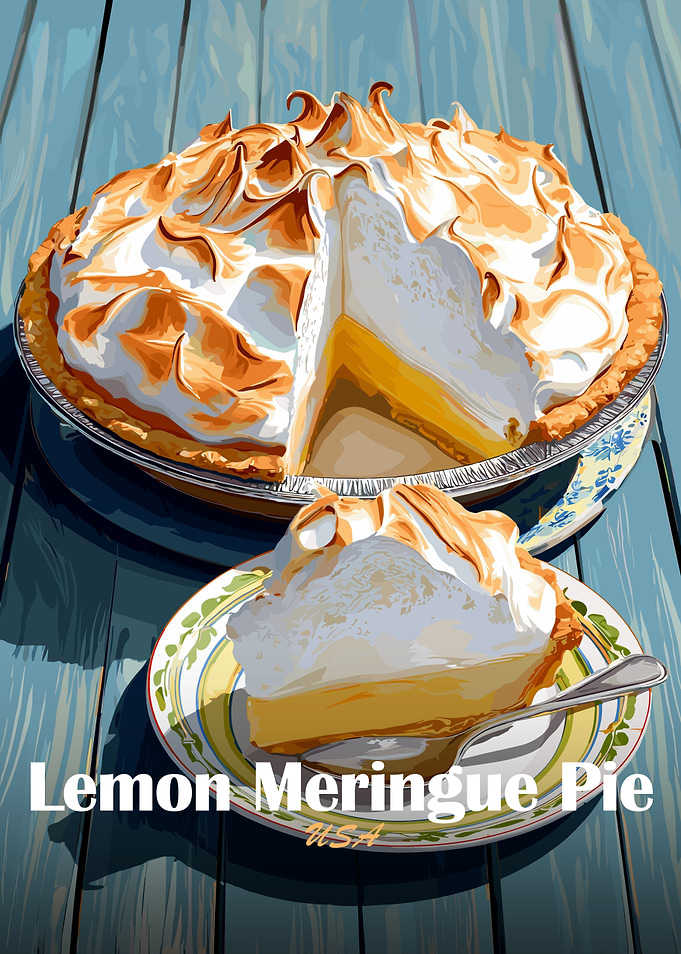 Lemon Meringue Pie Illustration