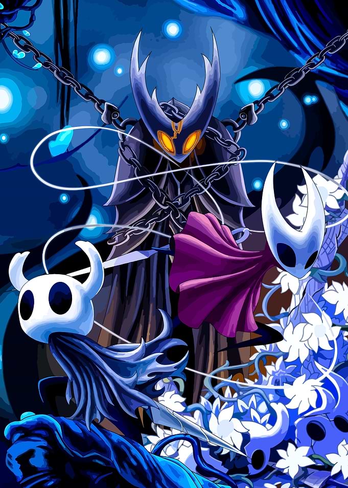 Hollow Knight characters digital art