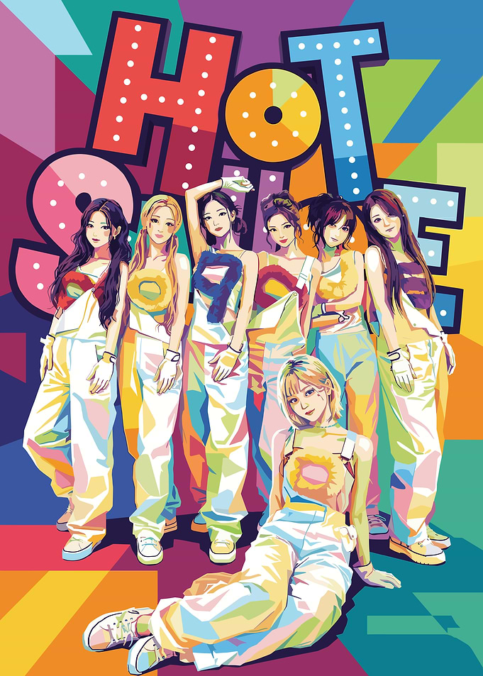 Colorful Pop Art Group Portrait