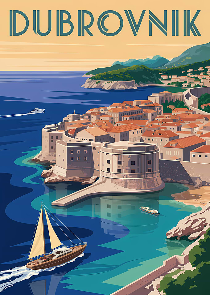 Dubrovnik Travel Poster
