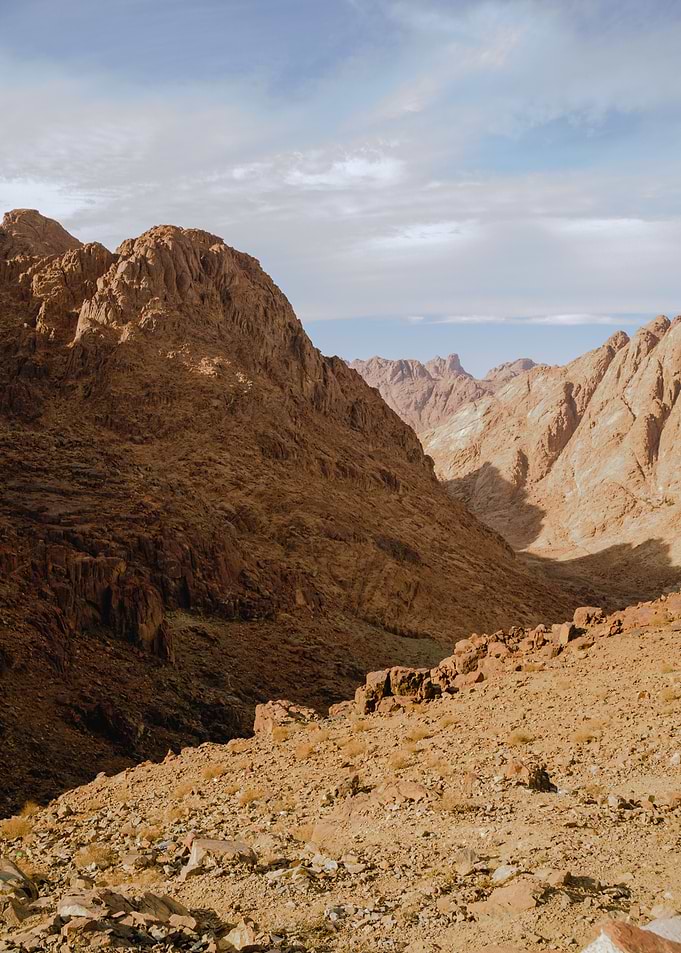 Mountainous Landscape with Blue Sky