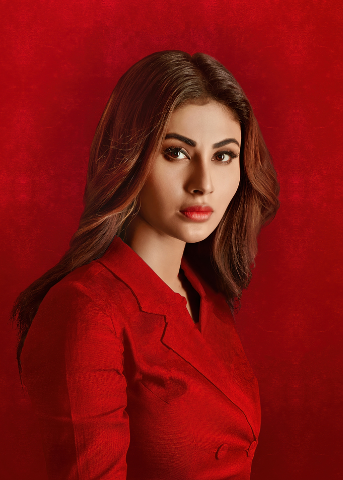 mouni roy in Red Blazer Portrait