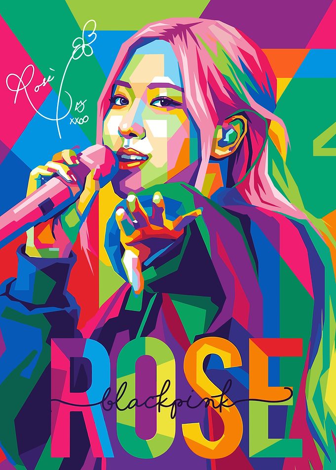 Rosé Blackpink Pop Art Portrait