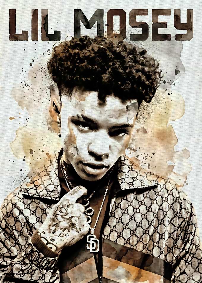 Lil Mosey Watercolor Portrait