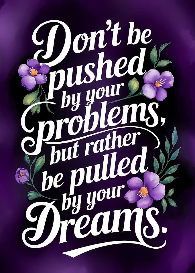 Inspirational Quote with Floral Accents