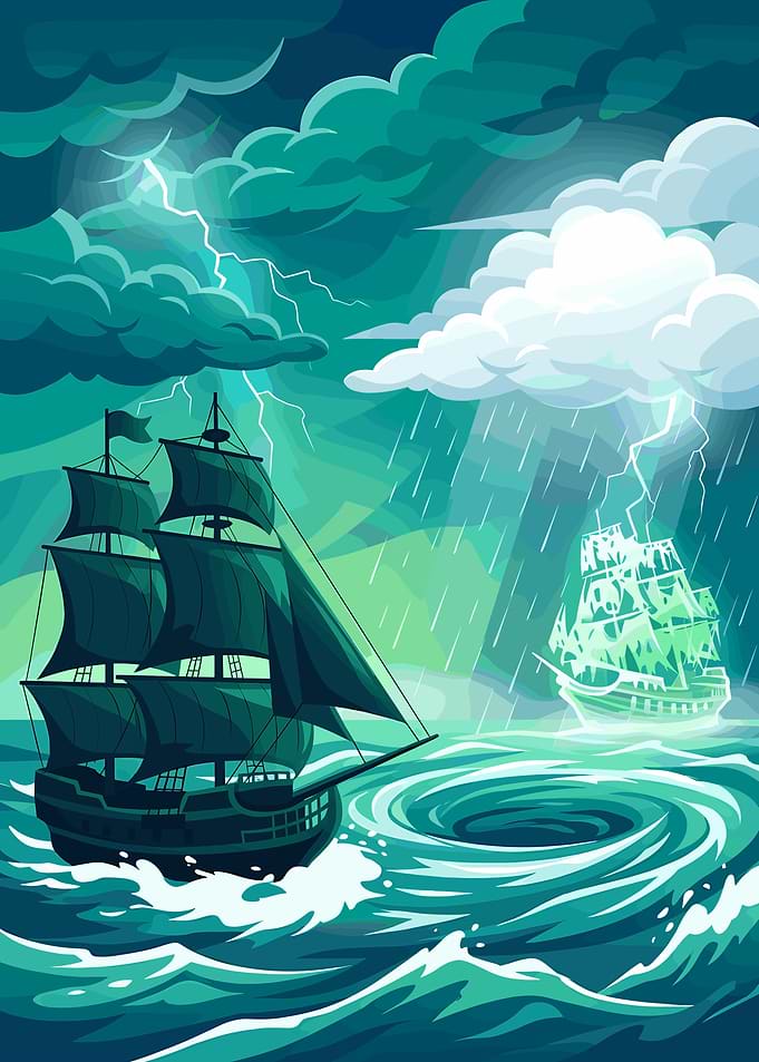 Stormy Seas: Ships in a Tempest