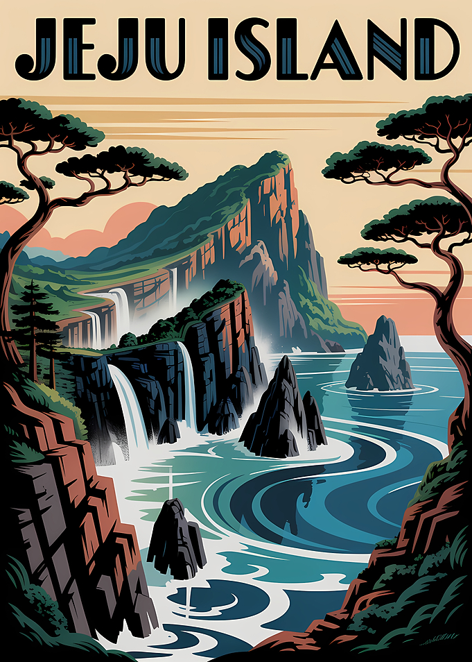 Jeju Island Travel Poster