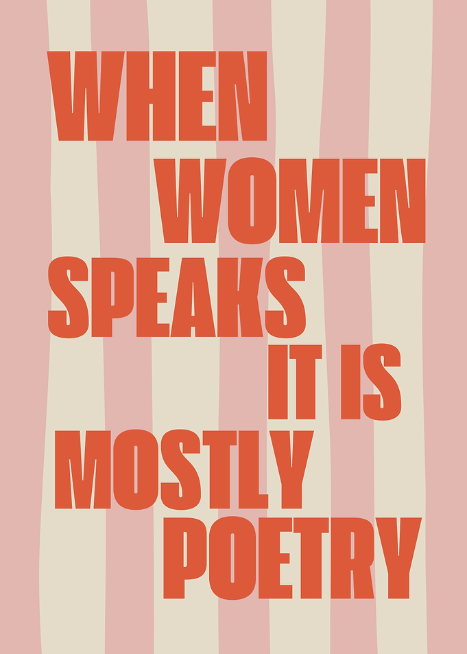 Women Speak Poetry Text Art