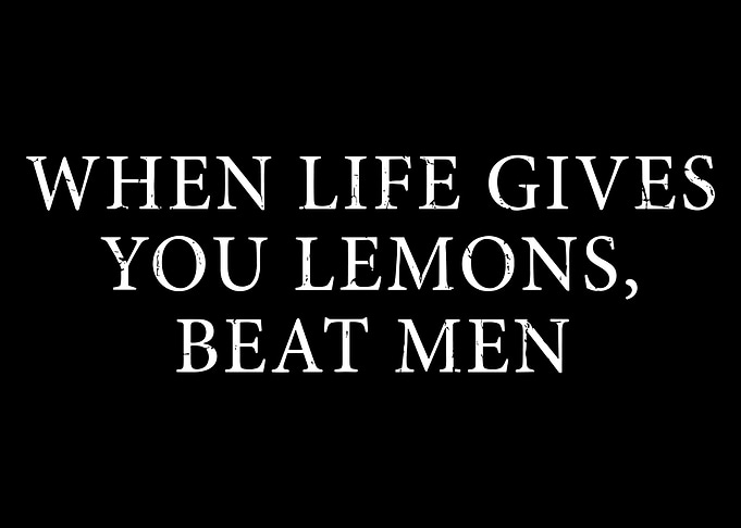 When Life Gives You Lemons Poster, Funny Bold Quote Wall Art, Black Typography Print