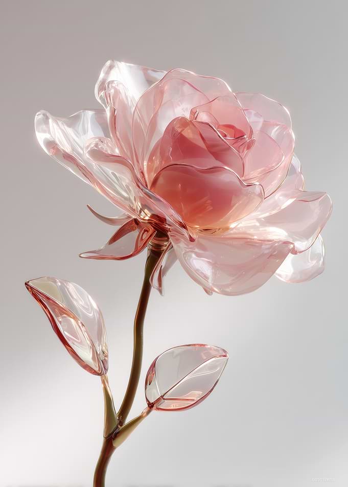 Translucent Pink Rose