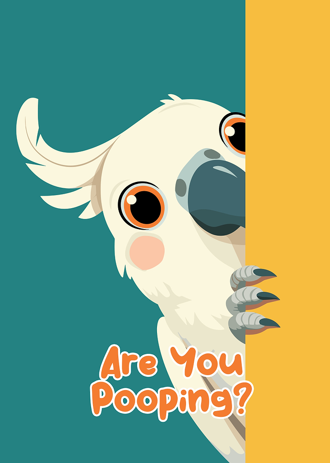 Cartoon Cockatoo Asks 'Are You Pooping?'