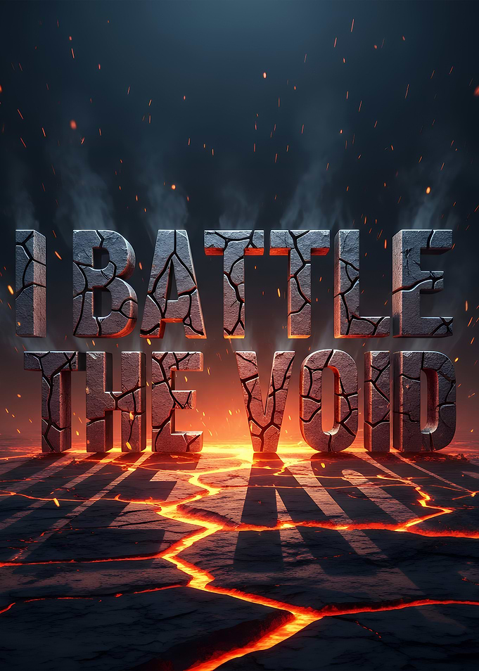 I Battle The Void Text Art