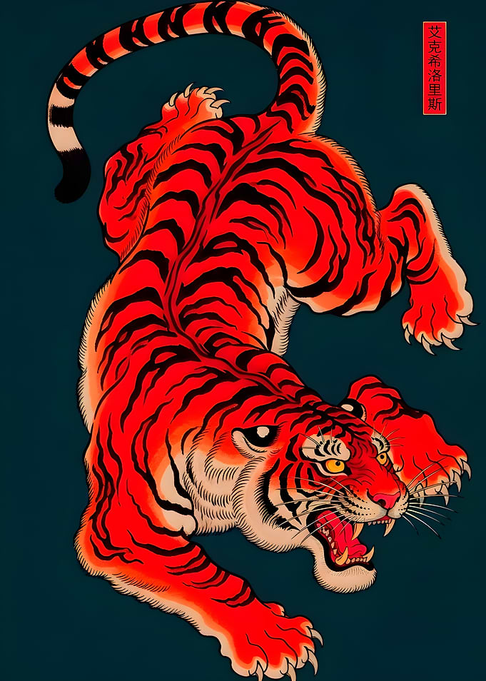 Red Tiger Illustration