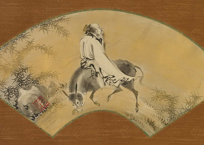 Chinese Ink Painting: Man on Ox