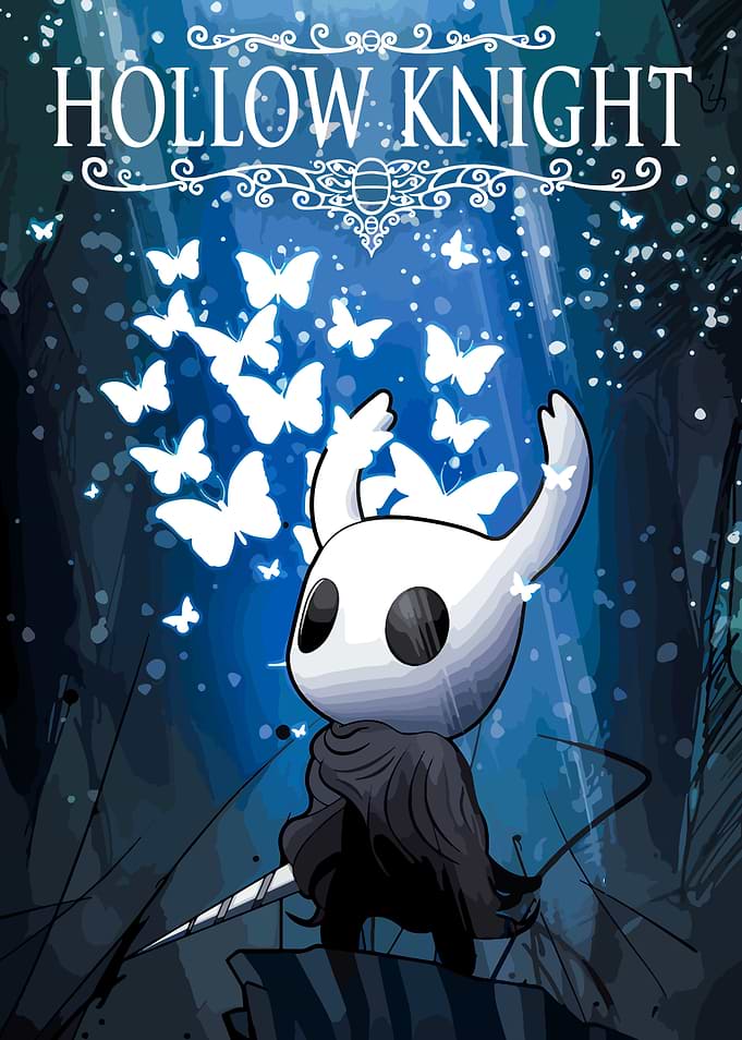 Hollow Knight character with butterflies