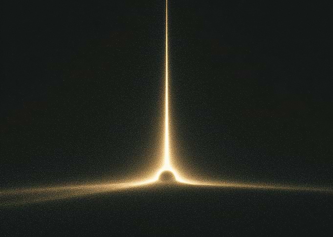 Abstract Golden Light Beam