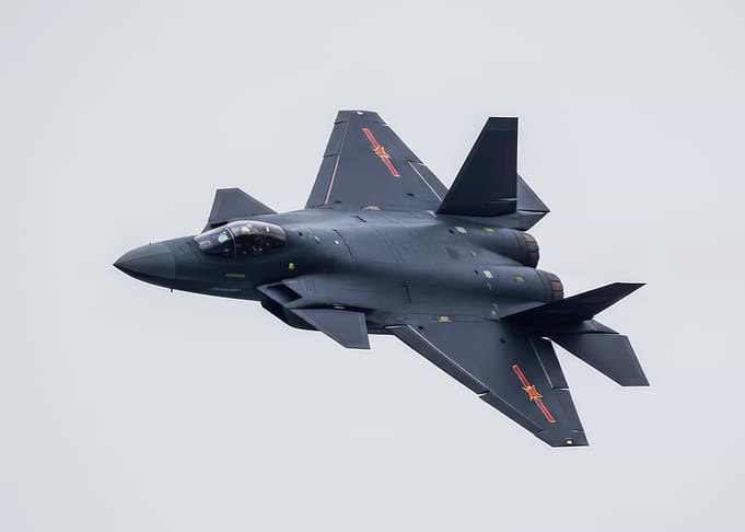 J-20 Stealth Fighter Jet in Flight
