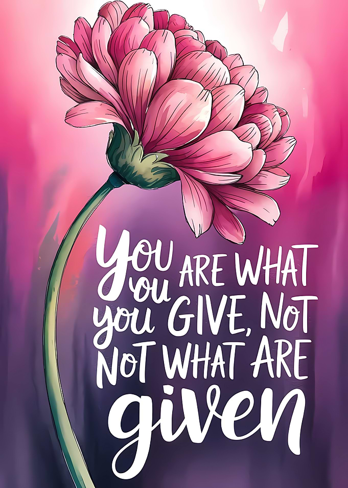 Inspirational Flower Art with Quote