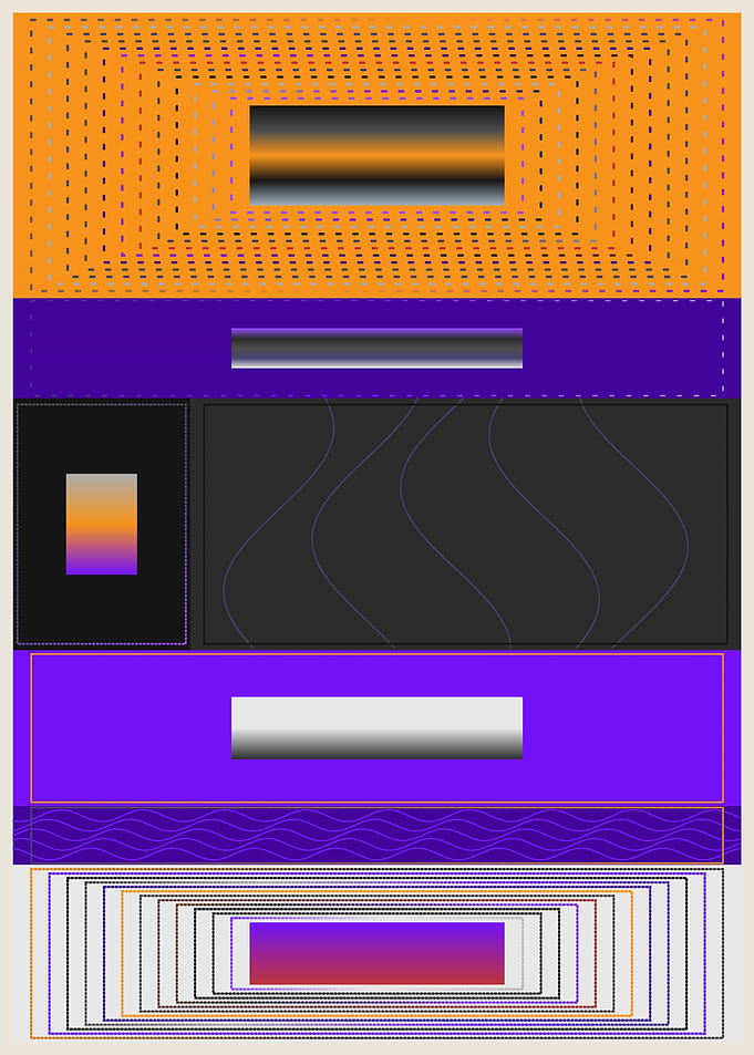 Abstract Geometric Composition with Gradients