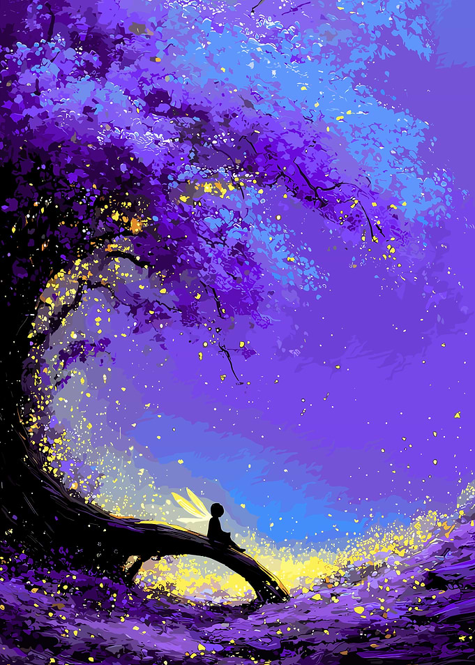 Fairy Child Under a Magical Tree