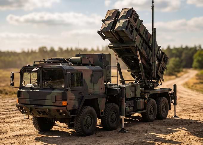 Patriot Missile System on Military Vehicle