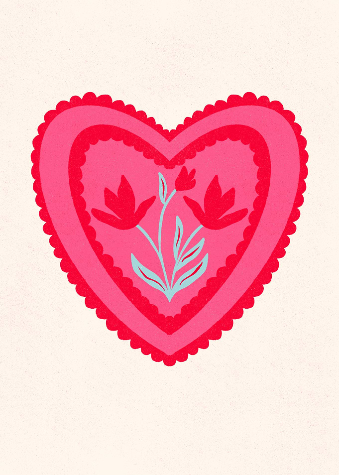 Floral Chocolate Box Heart