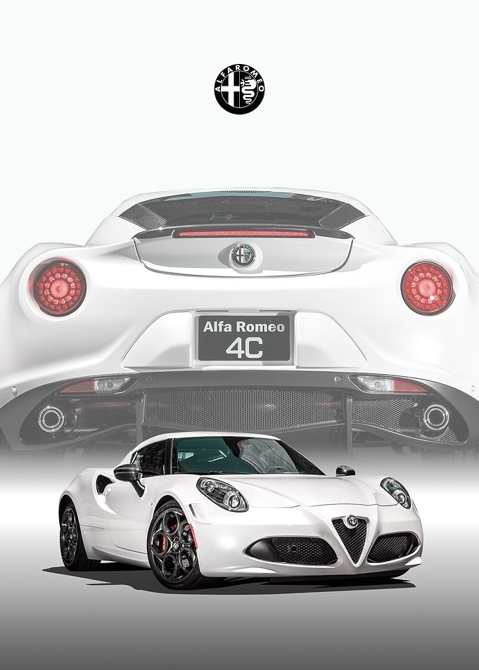 Alfa Romeo 4C White Car