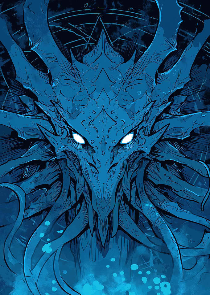 Blue Cthulhu-like Creature