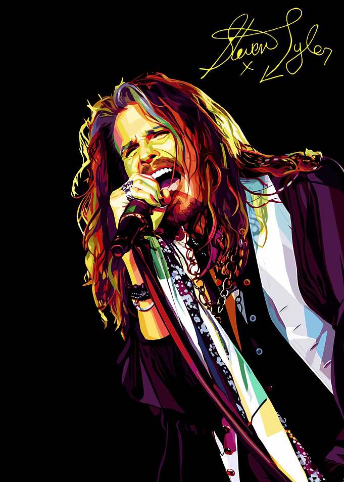 Steven Tyler Colorful Portrait