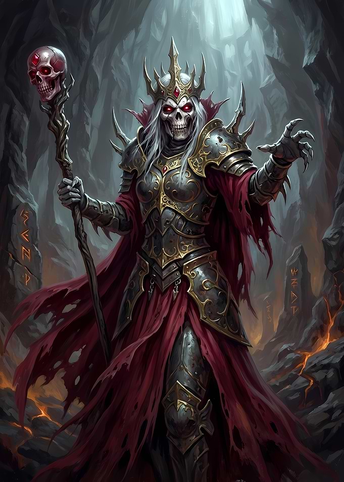 Undead King in Dark Cave