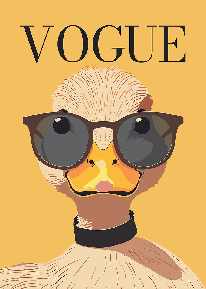 Vogue Duck with Sunglasses