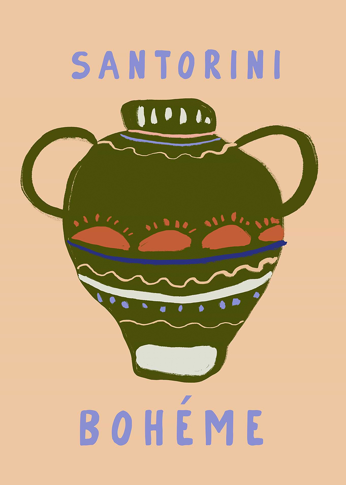 Santorini Bohème Vase Illustration