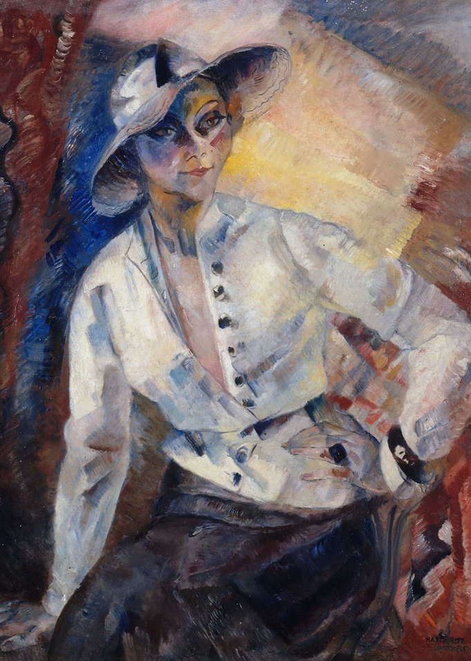 Woman in Hat - Vintage Painting