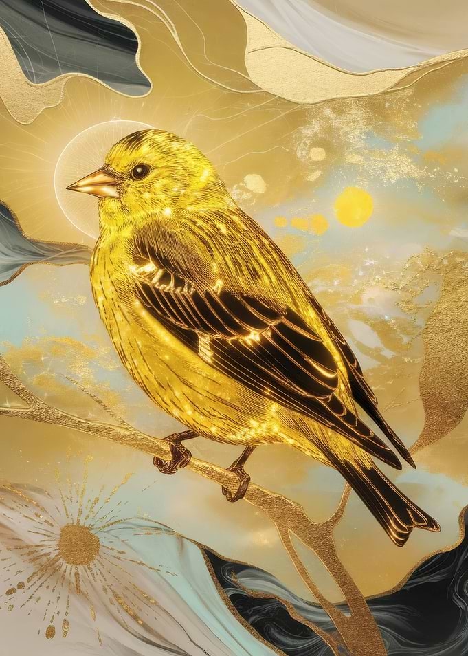 American Goldfinch on Branch
