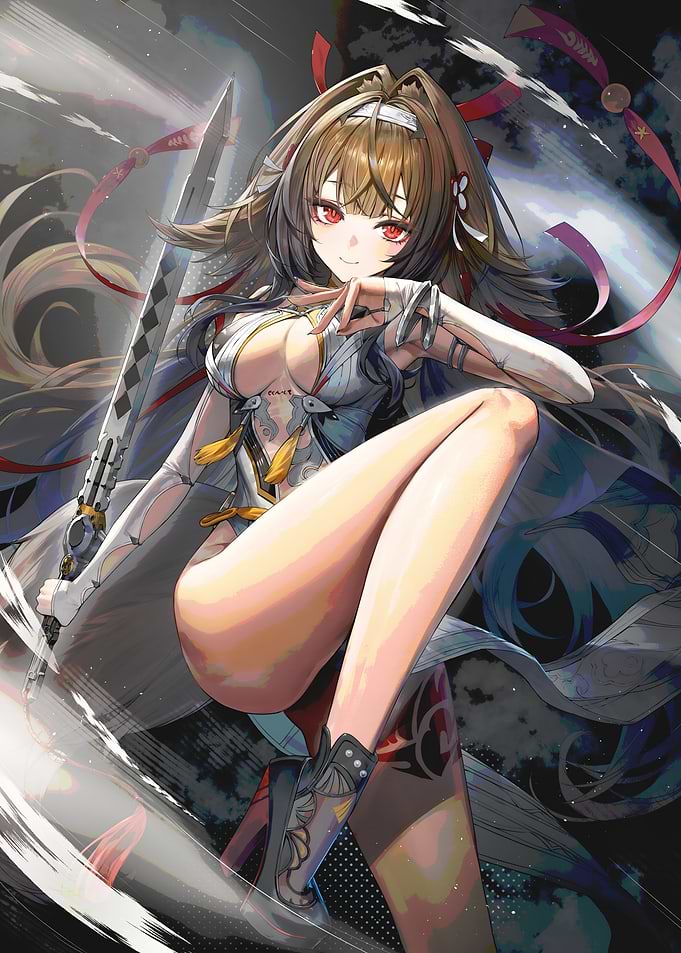 Anime Girl with Sword Digital Art