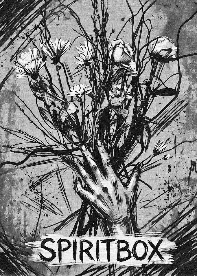 Spiritbox: Floral Hand in Black and White