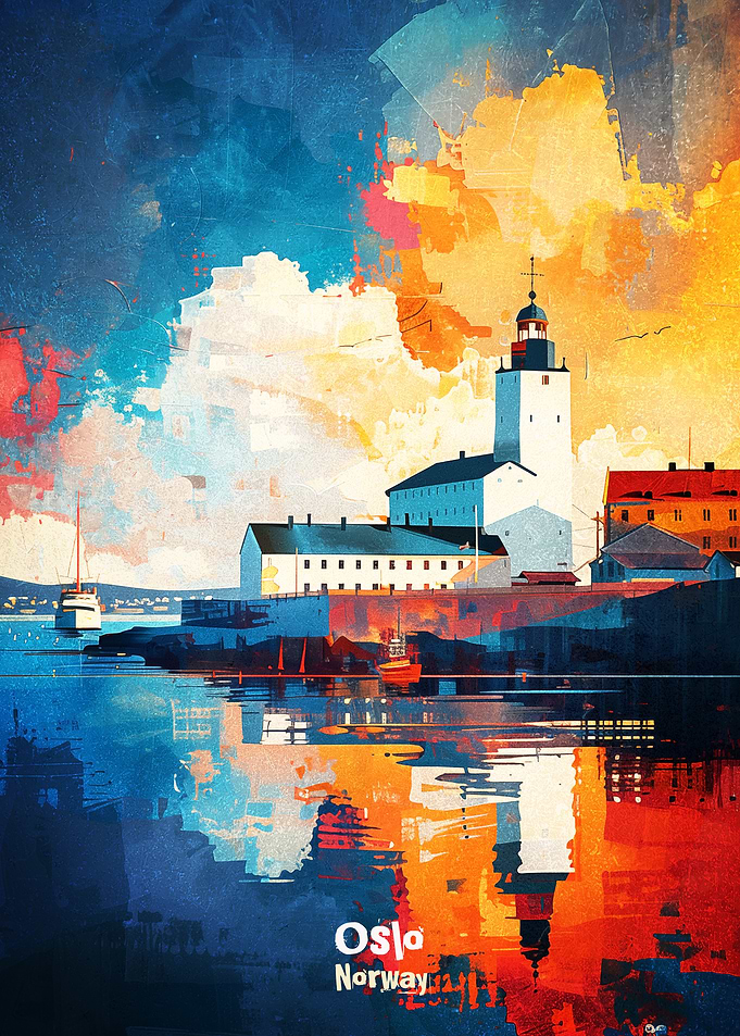 Oslo Norway Art Poster