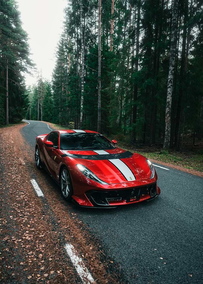 Ferrari 812 Competizione on Forest Road