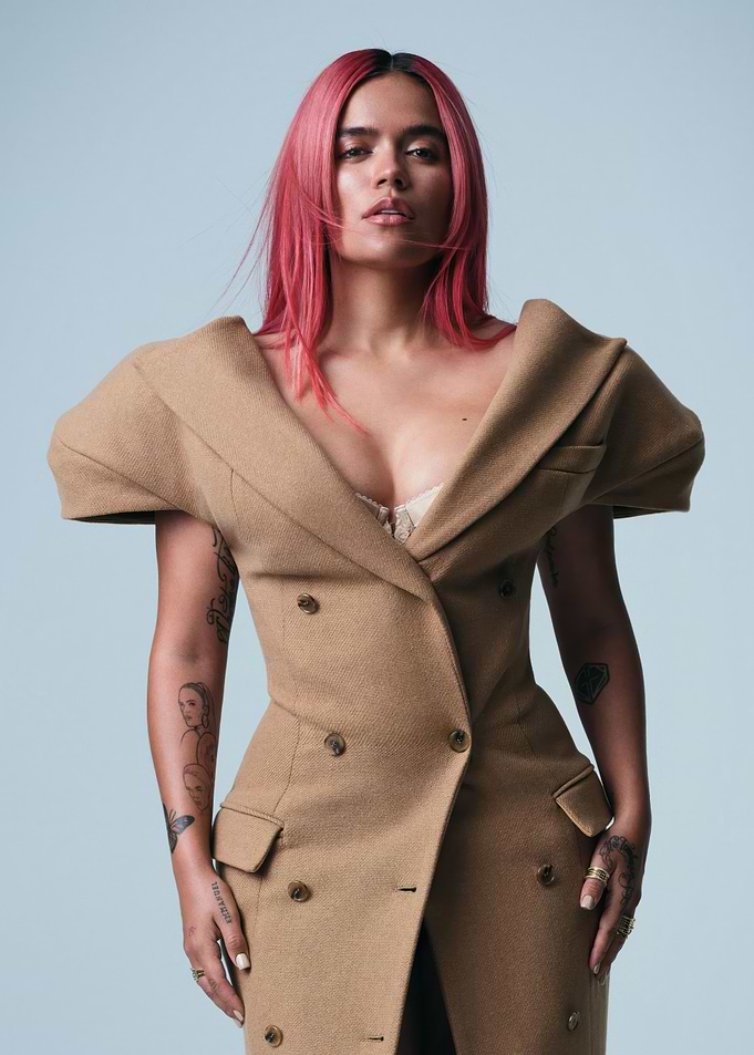 Karol G in a Stylish Coat