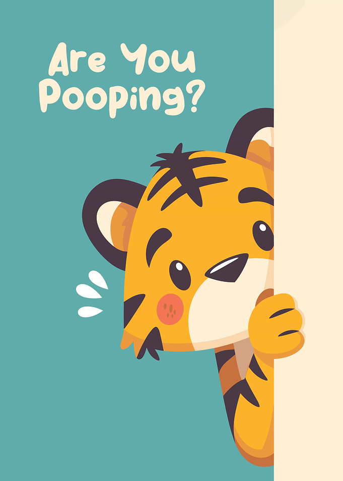 Cartoon Tiger Asks 'Are You Pooping?'