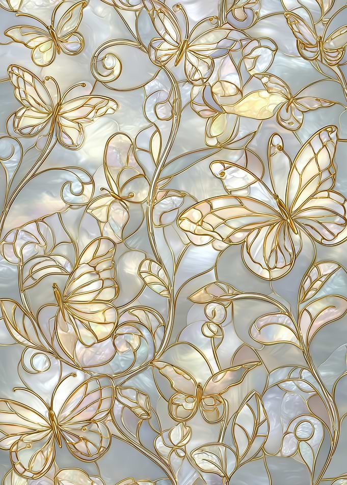 Elegant Butterfly and Floral Pattern