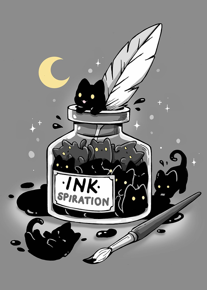 Inkspiration: Cats in an Ink Bottle