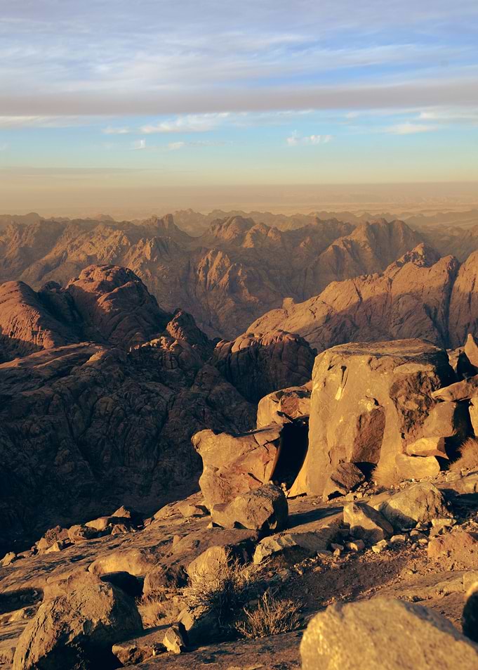 Mountain Range Landscape at Sunset