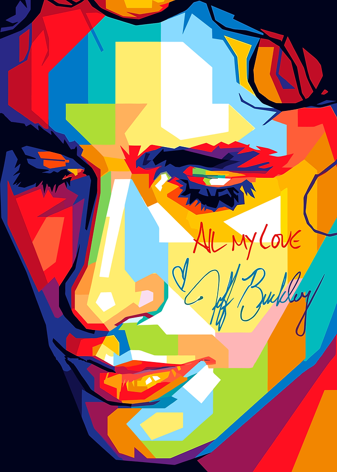 Jeff Buckley Pop Art Portrait